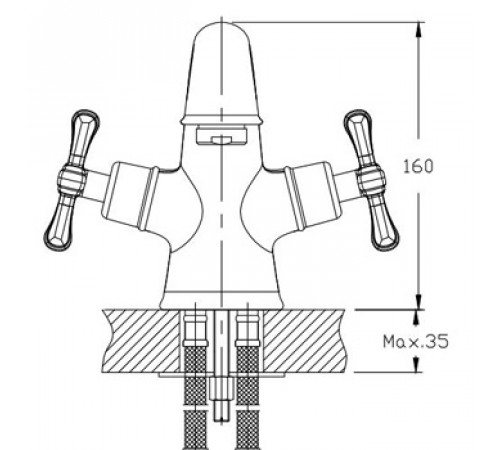 Смеситель для раковины MATRIX SMF-823910 CROSS