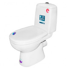 Унитаз-компакт SANTEK ЦЕЗАРЬ 1.WH30.1.746, выпуск прямой, сиденье дюропласт soft-close, спуск двухрежимный, цвет белый