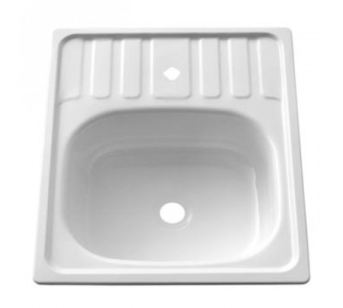 Эмалированная мойка САНТЭКС 500х600 (1.2 mm) с кронштейном