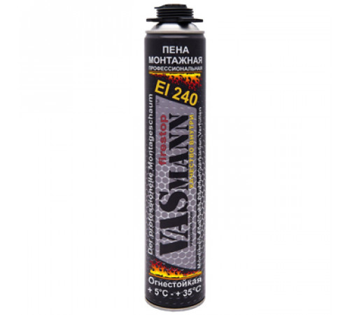 Пена монтажная огнестойкая VASmann firestop профессиональная (920 г)