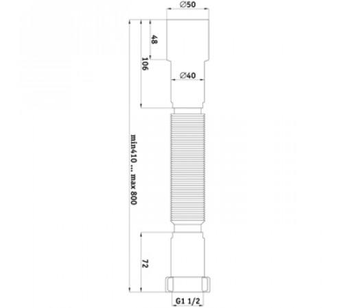 Труба гофрированная АНИ K106 1-1/2х40/50 мм