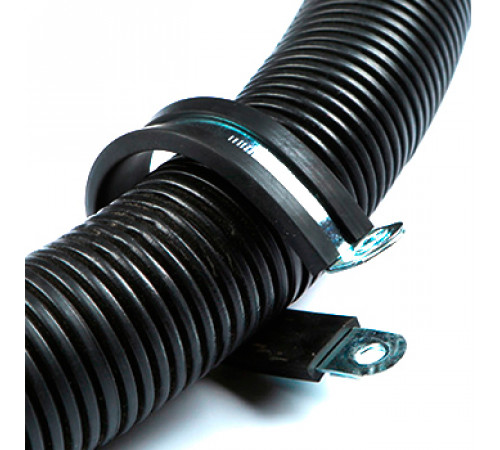 Хомут для шлангов и труб FT47025 (25 мм) с резиновой прокладкой