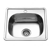 Мойка нержавейка MELANA (480х480) 0.6 mm врезная с сифоном