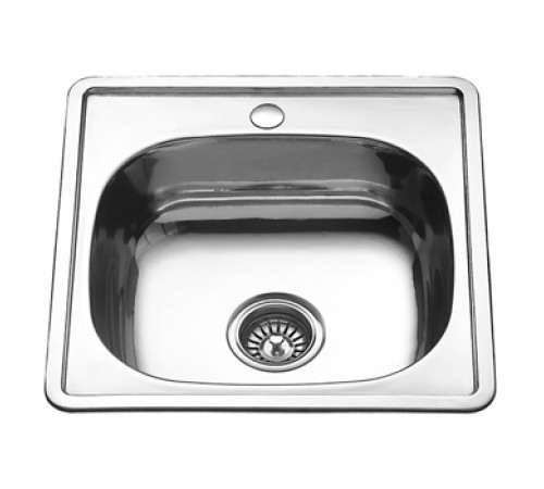 Мойка нержавейка MELANA (480х480) 0.6 mm врезная с сифоном