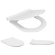 Унитаз-компакт SANTEK АЛЬКОР 1.WH50.1.835, безободковый, выпуск прямой, rimless, сиденье дюропласт soft-close, спуск двухрежимный, цвет белый
