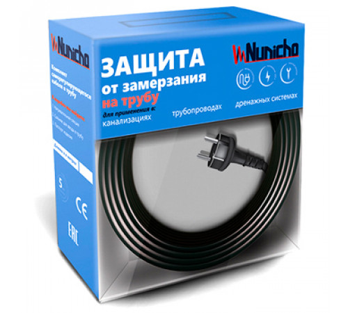 Кабель греющий NUNICHO SRL 16-2 CR саморегулирующийся на трубу (2 м)
