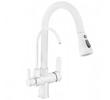 Смеситель для кухни с краном для питьевой воды MATRIX SMF-363637/WT 40 мм цвет белый крап