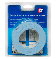 Бордюрная лента для раковин и ванн ST SM-TS30330PVC/BL 60 мм (30х30 мм) цвет голубой