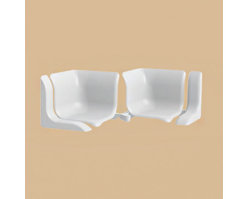 Набор комплектующих для бордюра на ванну БВу25-ф (белый)