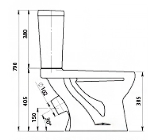 Унитаз-компакт SANTERI УЛЬТРА 1.P401.3.S00.00B.F, цвет белый