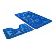 Комплект ковриков для санузла SHAHINTEX цвет синий (45х43/45х71)