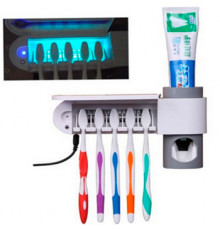 Автоматический дозатор пасты SM-CX1021 с подставкой для зубных щеток и стерилизатором УФ светом