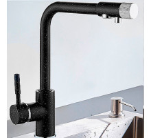 Смеситель для кухни с краном для питьевой воды MATRIX SMF-323267/BK 40 мм цвет черный