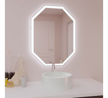 Зеркало МИЛАНИЯ "ОКТАГОН" с LED подсветкой (600х800 мм)