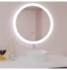 Зеркало МИЛАНИЯ "ФИЕСТА" с LED подсветкой (600х600 мм)