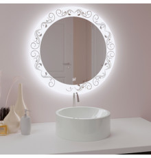 Зеркало МИЛАНИЯ "ТИШИНА" с LED подсветкой (700х700 мм)