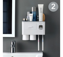 Органайзер универсальный для ванной на двух человек ST SM-OS0102 с дозатором зубной пасты