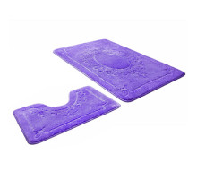 Комплект ковриков для санузла SHAHINTEX цвет фиолетовый (45х43/45х71)