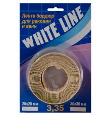Бордюрная лента для раковин и ванн WHITE LINE 40 мм (20х20 мм) цвет бежевый