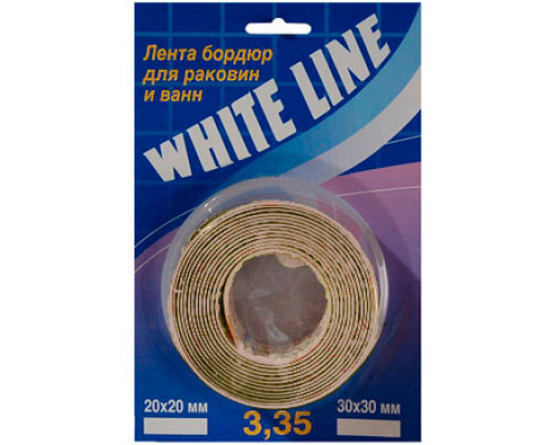 Бордюрная лента для раковин и ванн WHITE LINE 60 мм (30х30 мм) цвет бежевый