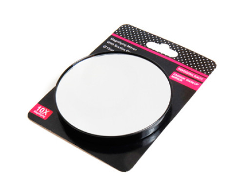 Зеркало косметическое для макияжа SM-AMD130X10 с 10-кратным увеличением на присососках