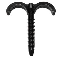 Дюбель-крюк двойной 16-25 (L70мм) цвет черный