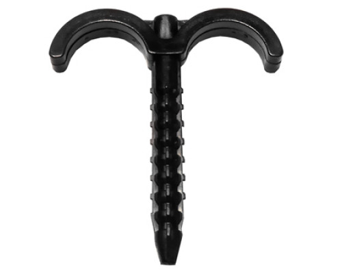 Дюбель-крюк двойной 16-25 (L70мм) цвет черный