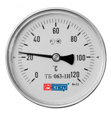 Термометр биметаллический МЕТЕР Дк63 1/2" осевой (L=40мм)