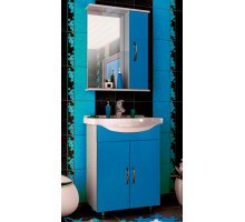 Шкаф зеркальный в ванную комнату "БАЛИ 55" универсальный синий