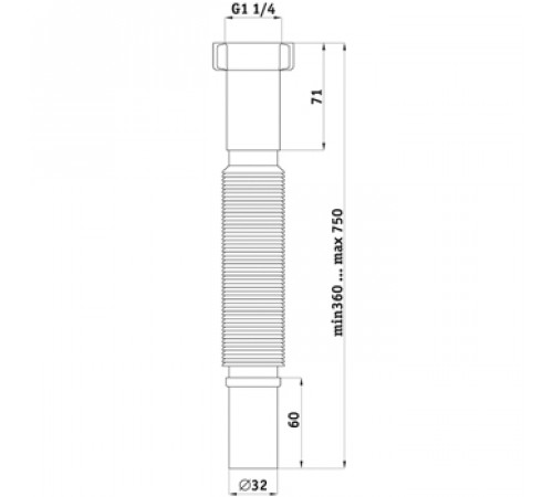 Труба гофрированная АНИ K203 1-1/4х32 мм