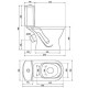 Унитаз-компакт SANTEK АЛЬКОР 1.WH30.2.140, выпуск косой, антивсплеск, сиденье дюропласт, спуск двухрежимный, цвет белый