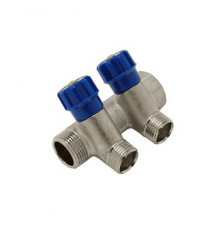 Распределительный коллектор ST SM 8042B 3/4 - (2 x 1/2 M) с краном