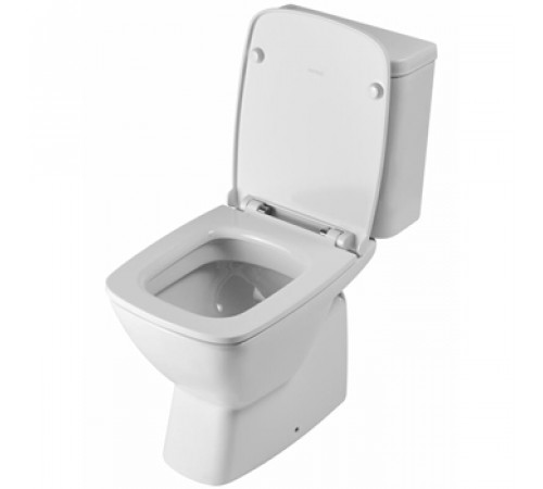 Унитаз-компакт SANTEK НЕО 1.WH30.2.470, выпуск прямой, сиденье дюропласт soft-close slim, спуск двухрежимный, цвет белый