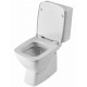 Унитаз-компакт SANTEK НЕО 1.WH30.2.470, выпуск прямой, сиденье дюропласт soft-close slim, спуск двухрежимный, цвет белый