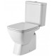 Унитаз-компакт SANTEK НЕО 1.WH30.2.470, выпуск прямой, сиденье дюропласт soft-close slim, спуск двухрежимный, цвет белый