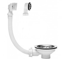 Выпуск для мойки VIRPlast 30987086 1-1/2 с двумя переливами в комплекте
