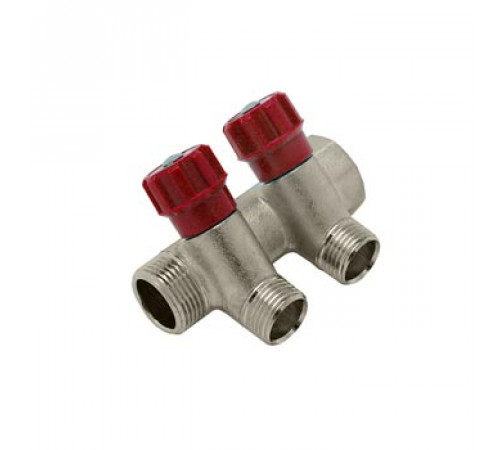 Распределительный коллектор ST SM 8042R 3/4 - (2 x 1/2 M) с краном