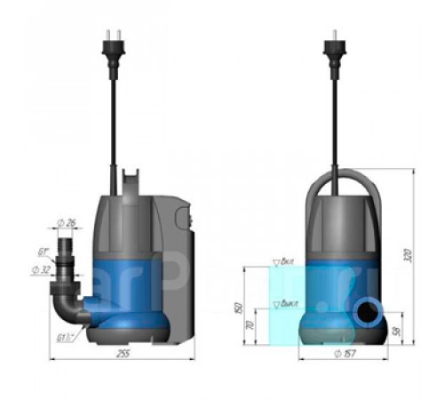 Дренажный насос UNIPUMP SUB 257 P