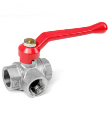Шаровой кран трехходовой VALTEC VT.360.N.05 3/4 F