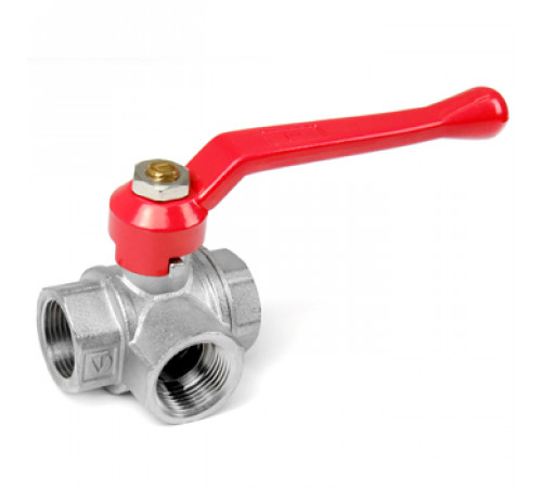 Шаровой кран трехходовой VALTEC VT.360.N.05 3/4 F