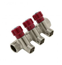 Распределительный коллектор ST SM 8043R 3/4 - (3 x 1/2 M) с краном
