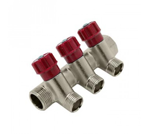 Распределительный коллектор ST SM 8043R 3/4 - (3 x 1/2 M) с краном