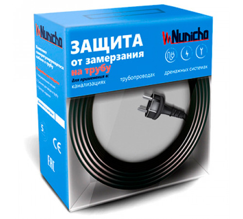 Кабель греющий NUNICHO SRL 16-2 CR саморегулирующийся на трубу (8 м)