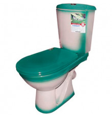 Унитаз-компакт ROSA КОМФОРТ, цвет зелёный декор