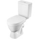 Унитаз-компакт SANTEK УНО 1.WH50.1.613, выпуск косой, сиденье полипропиленовое soft-close, спуск двухрежимный, цвет белый