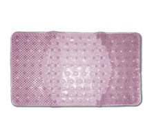 Коврик резиновый массажный 66х39 для ванной на присосках, розовый