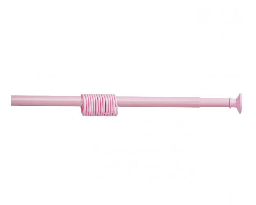 Карниз для ванной "Zalel" 110-200см, розовый с кольцами
