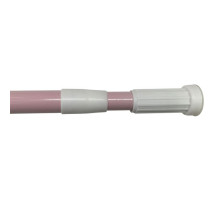 Карниз для ванной "Zollen" 140-260см, d-2, 5 см розовый, алюминий, без колец