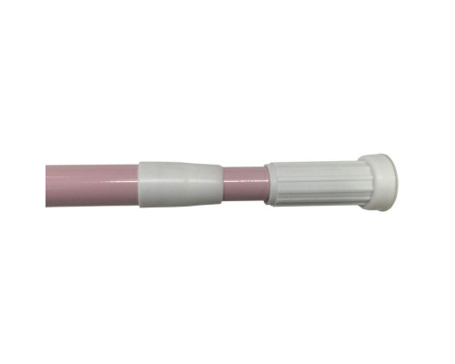Карниз для ванной "Zollen" 140-260см, d-2, 5 см розовый, алюминий, без колец