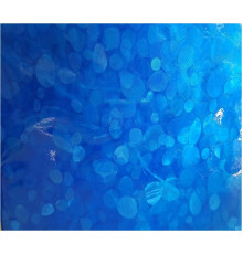 Шторка для ванной 3D(EVA) 180х180 с кольцами синяя